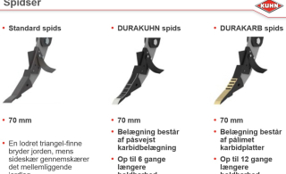 KUHN DT grubber - flere muligheder i spidser